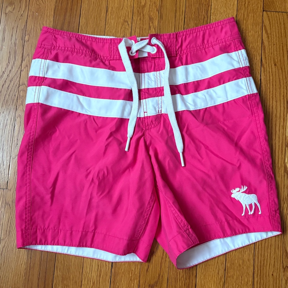 Abercrombie & Fitch Morgan Mountain Board Shorts Men’s Large Pink 7” Inseam